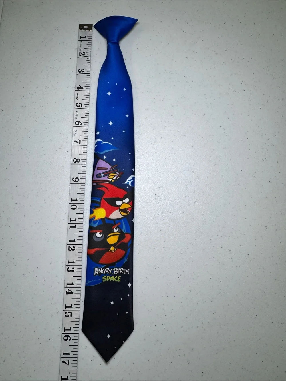 Angry Birds Space Boys Blue Clip-On Necktie Pre-Tied 16